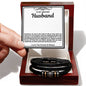 Husband Vegan Leather Bead Bracelet
