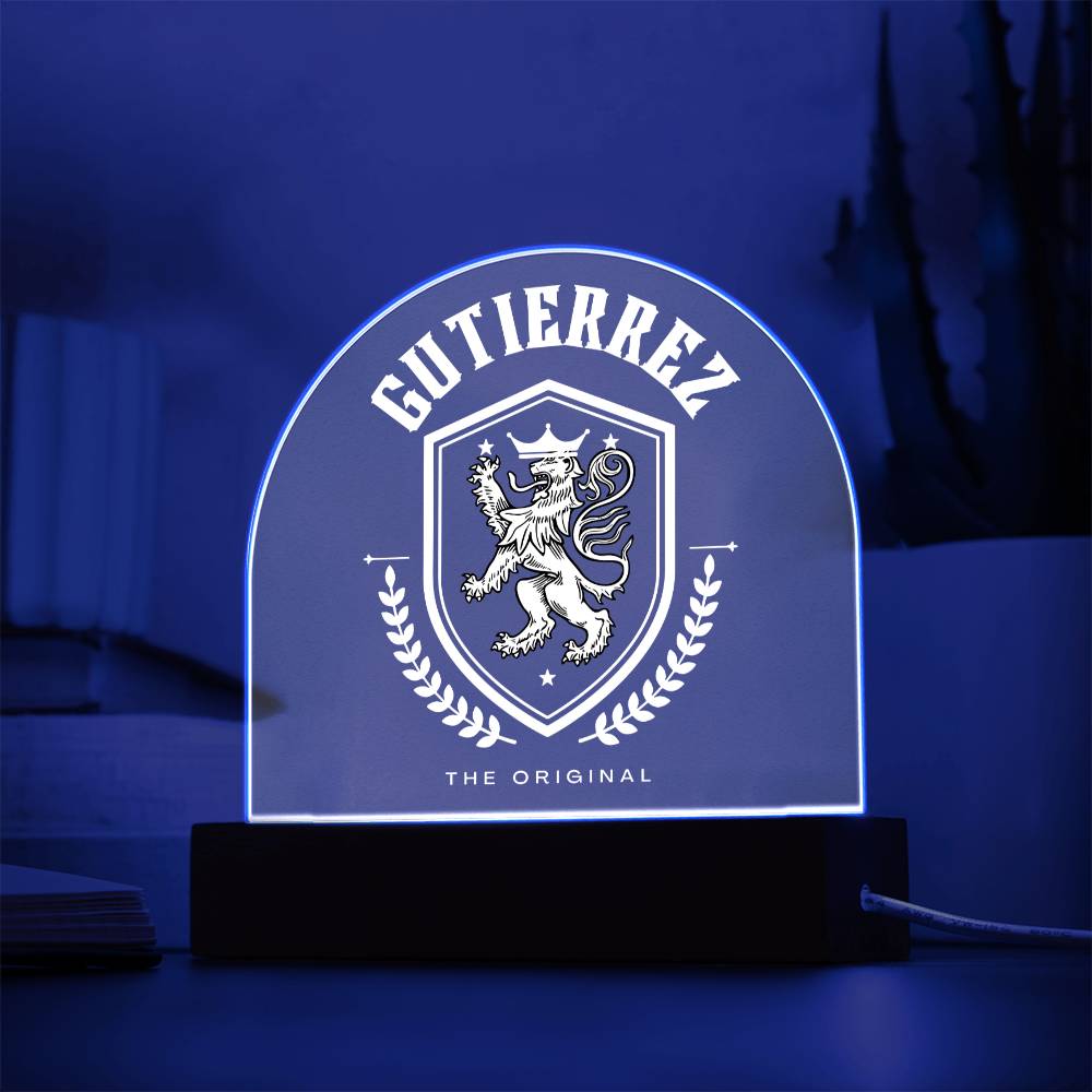 Gutierrez Family Name Plaque