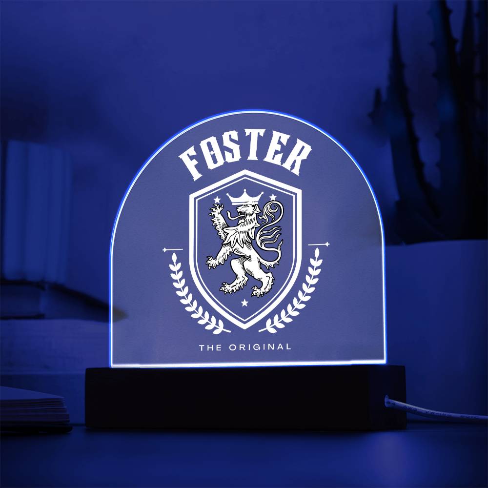 Foster Family Name Plaque