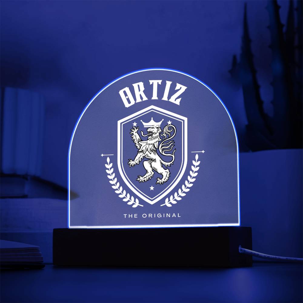 Ortiz Family Name Plaque