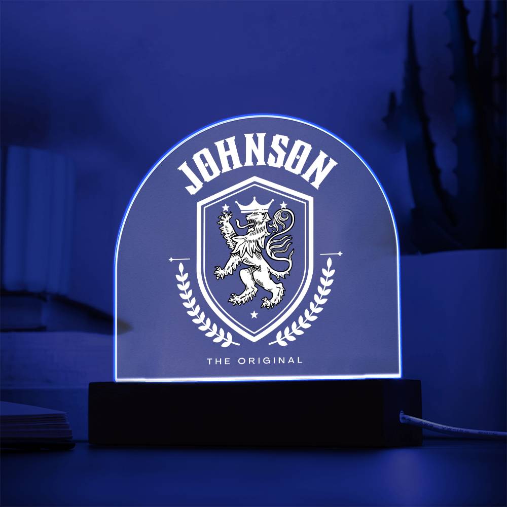 Johnson Family Name Plaque