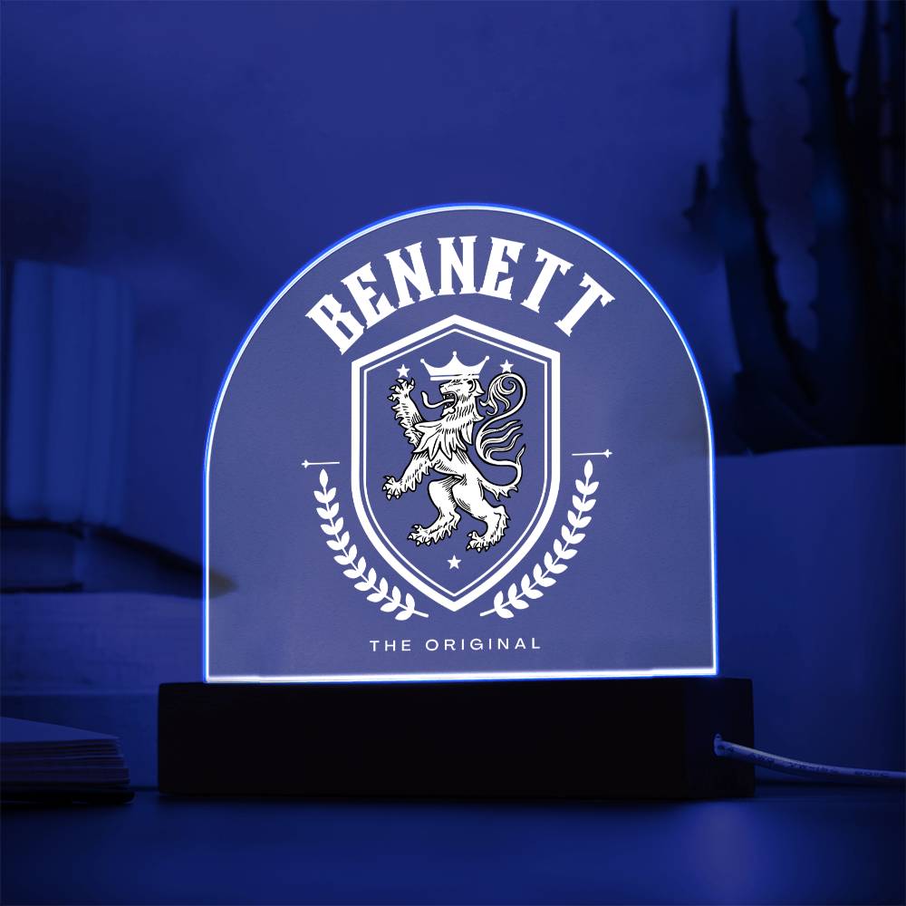 Bennett Family Name Plaque