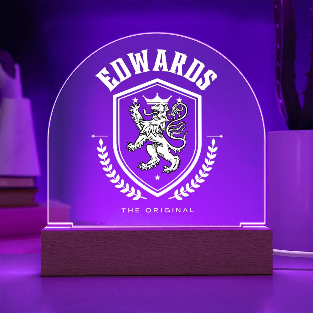 Edwards Family Name Plaque
