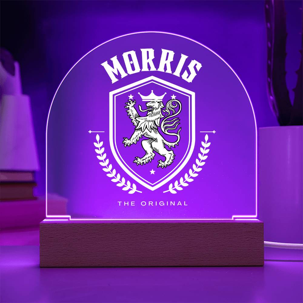 Morris Family Name Plaque