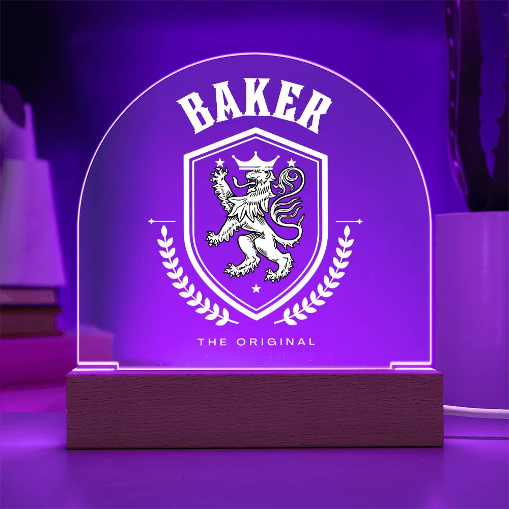 Baker Family Name Plaque