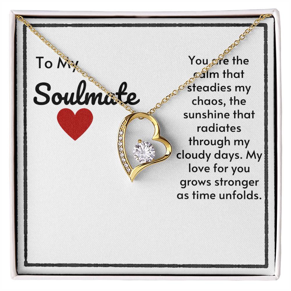 Soulmate Heart Necklace-My Love For You Grows Stronger