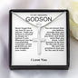 To Godson from God Parent Cross Necklace