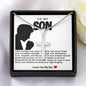 Son Praying Stainless Steel Cross Necklace