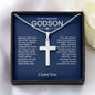 To Godson from God Parent Cross Necklace