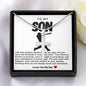 Son Baseball Stainless Steel Cross Necklace