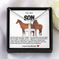 Son Horses Stainless Steel Cross Necklace