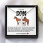 Son Horse Stainless Steel Cross Necklace