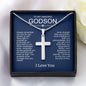 To Godson from God Parent Cross Necklace