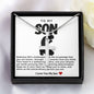 Son Kneeled Prayer Stainless Steel Cross Necklace