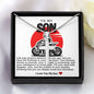 Son Dirt Bike Stainless Steel Cross Necklace