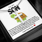 Son Turtle Stainless Steel Cross Necklace