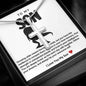 Son T Rex Stainless Steel Cross Necklace
