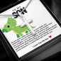 Son Green Dinosaur Stainless Steel Cross Necklace