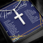 Happy Birthday Cross Necklace