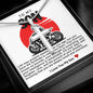 Son Dirt Bike Stainless Steel Cross Necklace