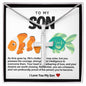 Son Fish Stainless Steel Cross Necklace