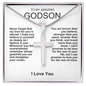 To Godson from God Parent Cross Necklace