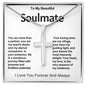 To My Beautiful Soulmate Artisan Crafted Cross Necklace
