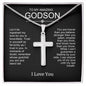To Godson from God Parent Cross Necklace