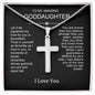 Beautiful Gift To Goddaughter from God Parent Cross Necklace
