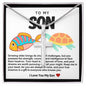 Son Turtle Stainless Steel Cross Necklace
