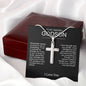 To Godson from God Parent Cross Necklace