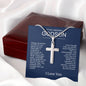 To Godson from God Parent Cross Necklace
