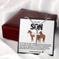 Son Horse Stainless Steel Cross Necklace
