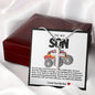 Son Red Monster Car Stainless Steel Cross Necklace