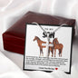 Son Horses Stainless Steel Cross Necklace