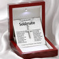 To My Beautiful Soulmate Artisan Crafted Cross Necklace
