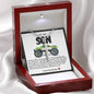 Son Green Monster Car Stainless Steel Cross Necklace