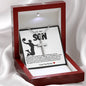 Son Basketball Stainless Steel Cross Necklace