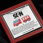 Son Fire Truck Stainless Steel Cross Necklace