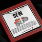 Son Red Monster Car Stainless Steel Cross Necklace