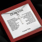 To Godson from God Parent Cross Necklace