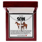 Son Horse Stainless Steel Cross Necklace