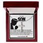 Son Praying Stainless Steel Cross Necklace