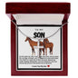 Son Horses Stainless Steel Cross Necklace