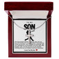Son Baseball Stainless Steel Cross Necklace