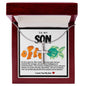 Son Fish Stainless Steel Cross Necklace