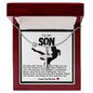 Son Soccer Stainless Steel Cross Necklace