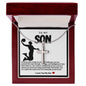 Son Basketball Stainless Steel Cross Necklace