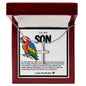 Son Parrot Stainless Steel Cross Necklace