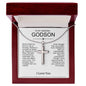 To Godson from God Parent Cross Necklace